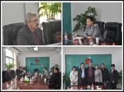 2014年4月17日，我院党委副书记兼纪委书记杨薇教授会见来我院做学术报告的哈佛医学院院长兼哈佛医学院肿瘤研究院生物系主任Thomas M. Roberts教授 。