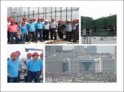 2014年6月24日，我院一期迁建工程主体施工至15层，自强院区大楼与亚泰院区新楼遥相呼应。