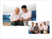 2014年6月25日 “七.一”前夕，院党委黄河书记慰问我院退休老党员张民夫教授。
