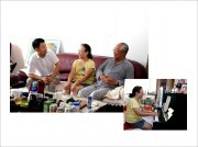 2014年6月25日 “七.一”前夕，院党委黄河书记慰问我院退休老党员张晓光教授。