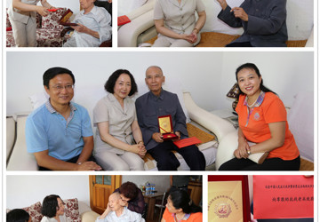 8月31日，在中国人民抗日战争胜利70周年到来之际，校党委副书记蔡莉、离退休处党委书记高军及我院党委副书记杨薇一行，慰问我院抗日老干部王承温、逯文田
