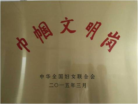 2015年3月我院被中华全国妇女联合会授予“巾帼文明岗”